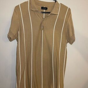 Zara Men's Tan Polo Shirt